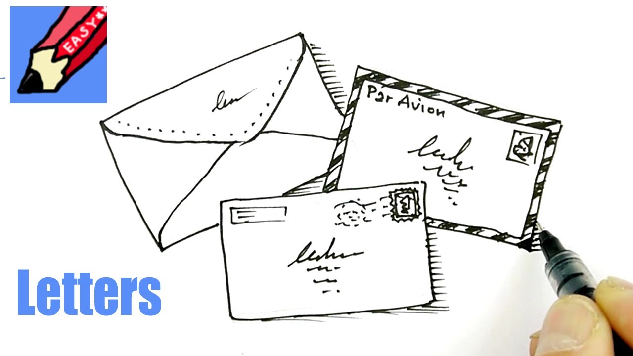1280x720 How To Draw Letters Real Easy - Mail Drawing