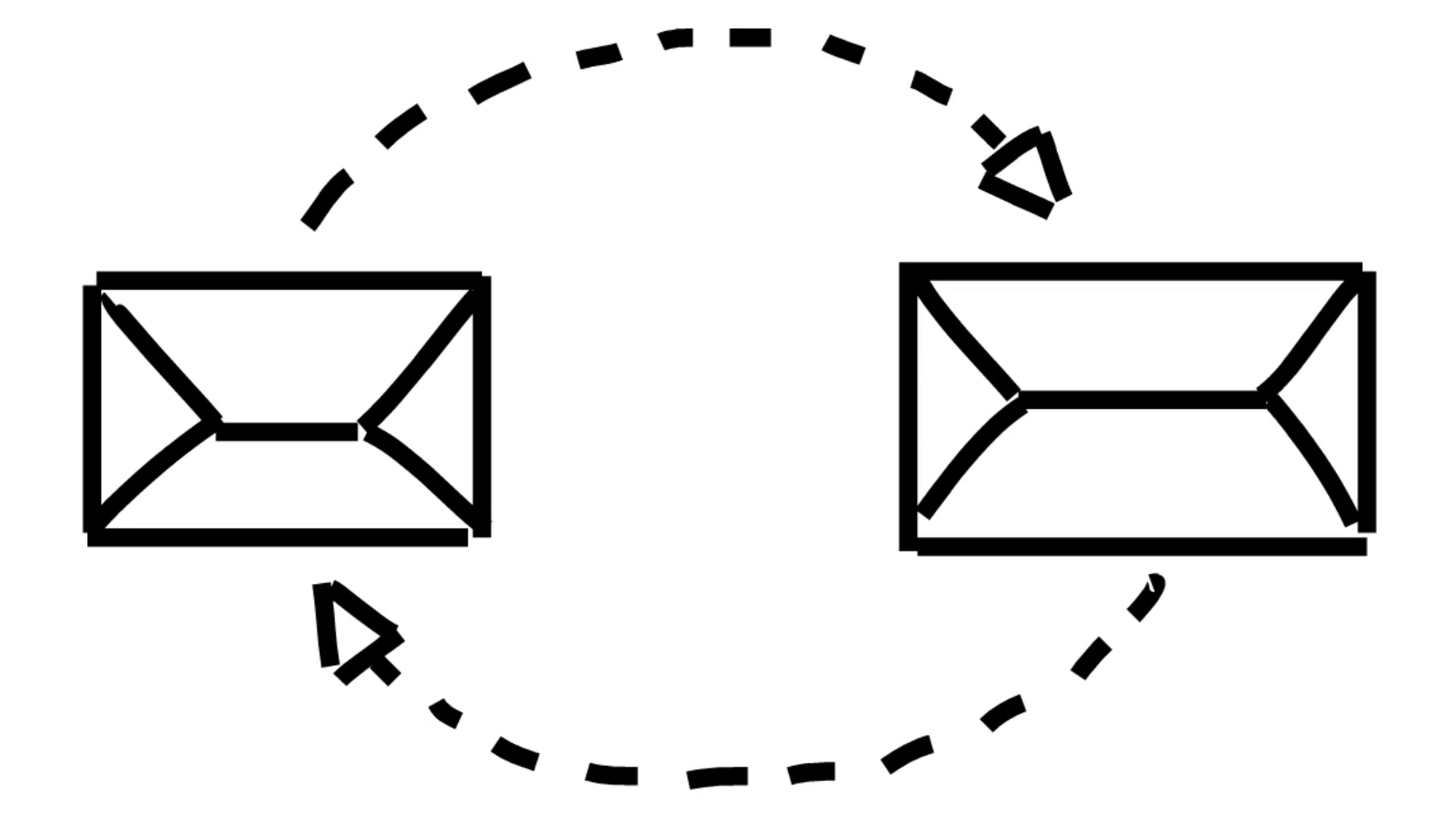 1920x1080 sending and receiving mail line drawing illustration animation - Mail Drawing