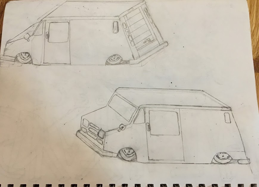 Mail Truck Drawing at Explore collection of Mail