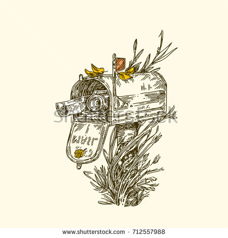 450x470 Vintage Mailbox Clipart Great Free Clipart, Silhouette, Coloring - Mailbox Drawing
