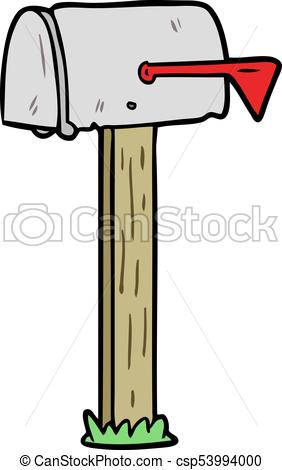 282x470 Cartoon Mailbox - Mailbox Drawing