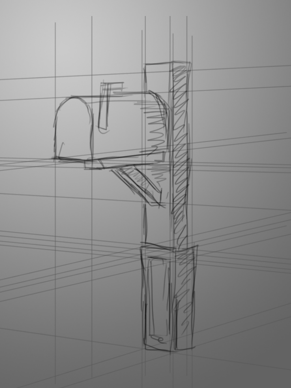 600x800 Draw A Mailbox With Photoshop - Mailbox Drawing