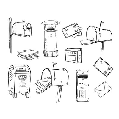 400x400 february drawing challenge - Mailbox Drawing