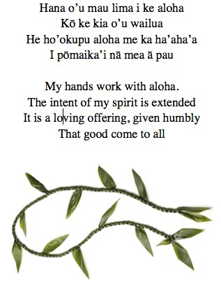 317x413 Weaving A Ti Leaf Lei - Maile Lei Drawing