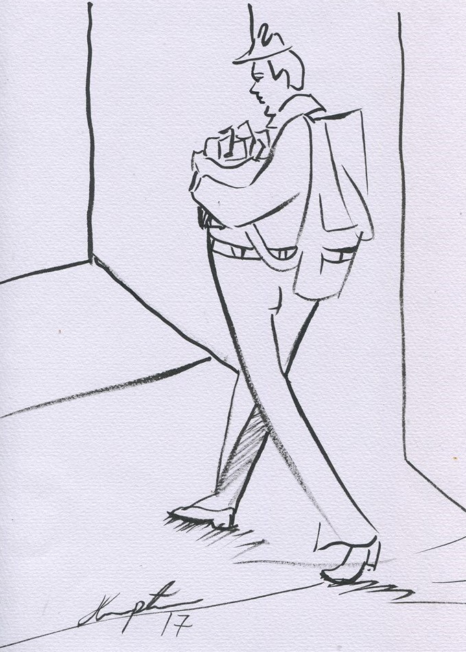 679x951 Mailman The Art Of Hampton - Mailman Drawing