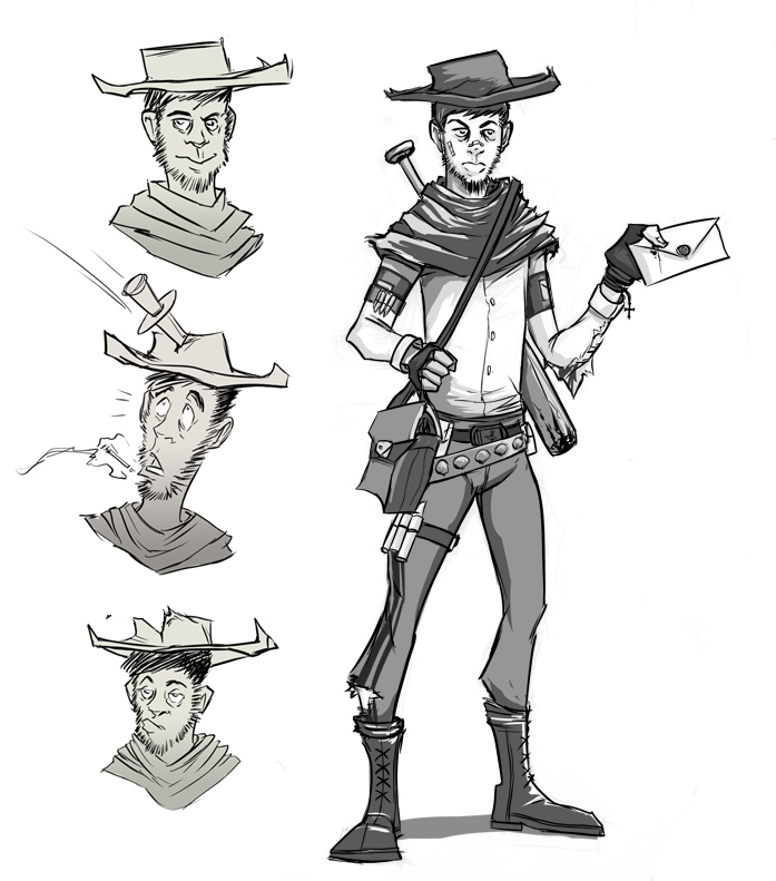 697x791 The Mailman Drawing In Circles - Mailman Drawing