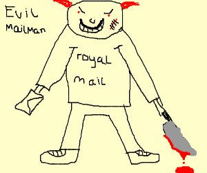 300x250 Evil Mailman Drawing - Mailman Drawing