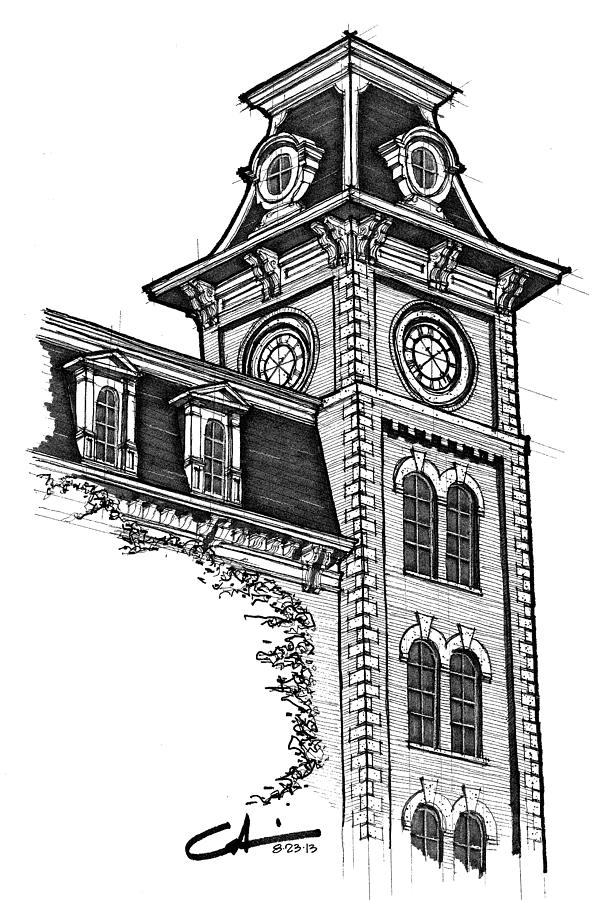 605x900 Old Main Drawing - Main Drawing
