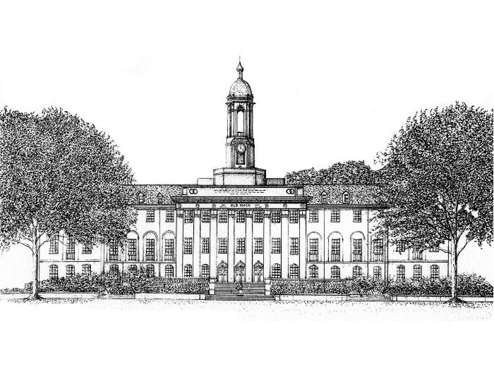 700x520 College University Old Mains Steel City Artist - Main Drawing