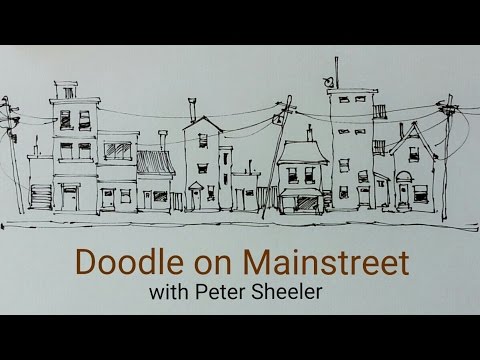 480x360 How To Draw A House, Building Or Street Scene Quick, Easy And Fun - Main Street Drawing