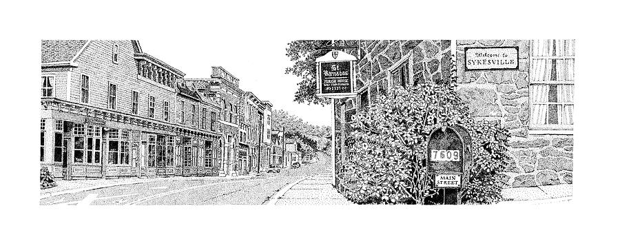 900x360 main street sykesville maryland drawing - Main Street Drawing