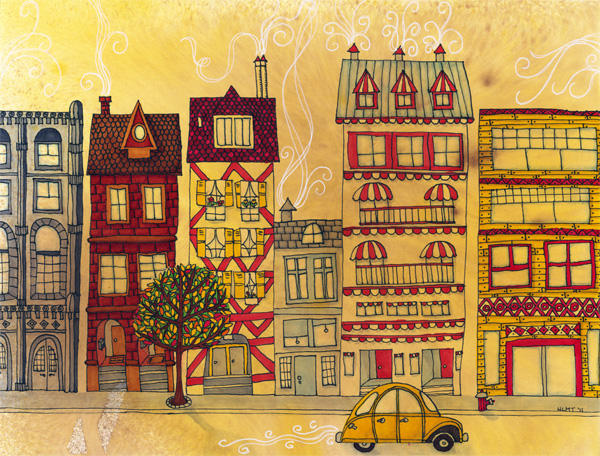 600x456 Ooh La La, Artsy! Not! Another Drawing Main Street - Main Street Drawing