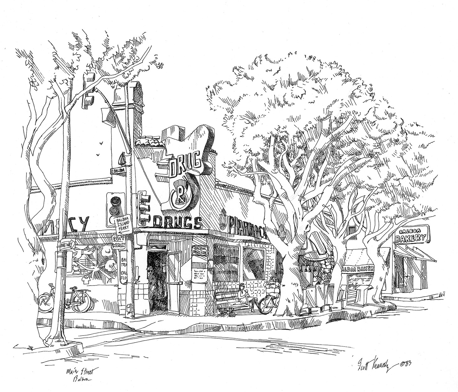 1462x1250 balboa main street art - Main Street Drawing
