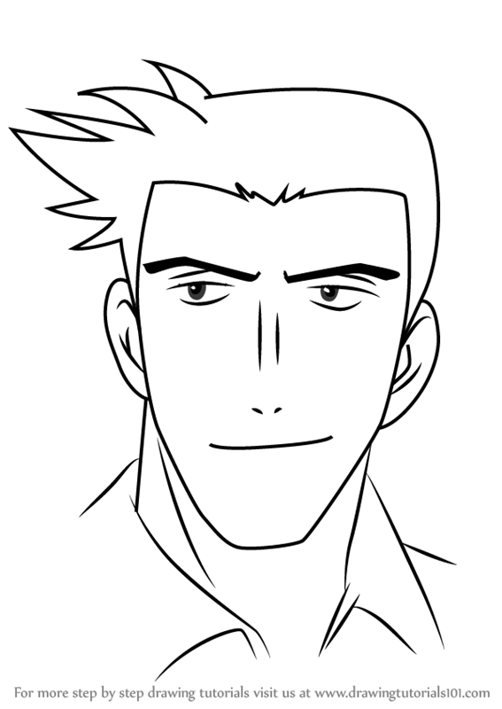 567x800 learn how to draw hideki shigeno from major - Major Drawing