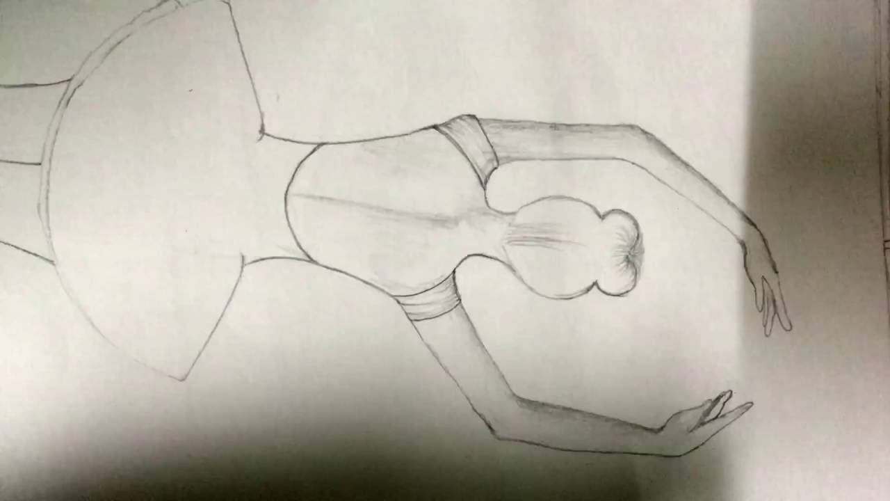 1280x720 How To Make Sketch Of A Dancing Girl - Make A Drawing