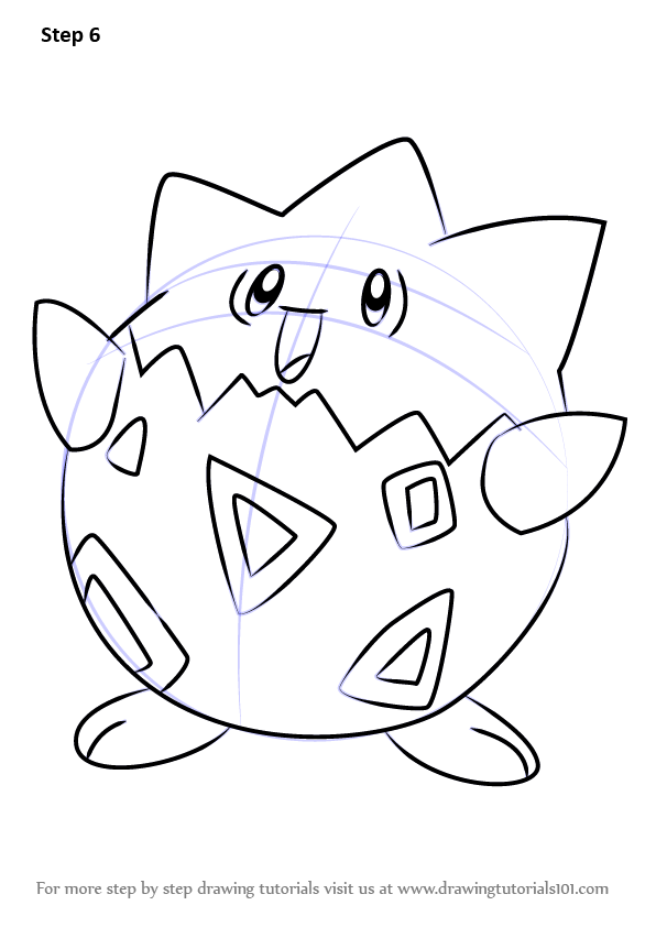 596x842 Learn How To Draw Togepi From Pokemon - Make A Drawing