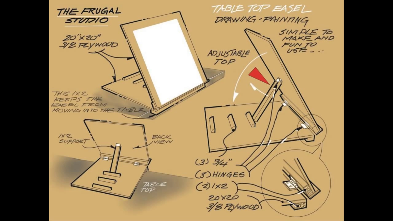 1280x720 Make Your Own Table Top Easel From The Frugal Studio - Make Your Own Drawing