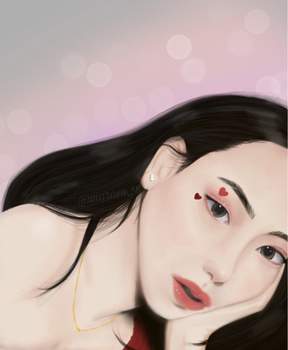 320x389 I Wanted To Draw This Instagram Makeup Artist, Her Makeup Is So - Makeup Art Drawing