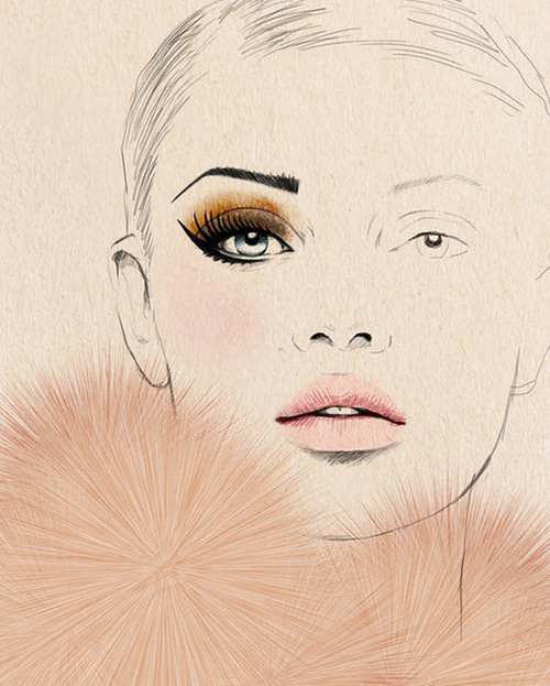 500x623 Art, Drawing, Girl, Makeup - Makeup Art Drawing