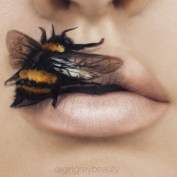 605x605 Makeup Artist Turns Her Lips Into Stunning Works Of Art - Makeup Artist Drawing