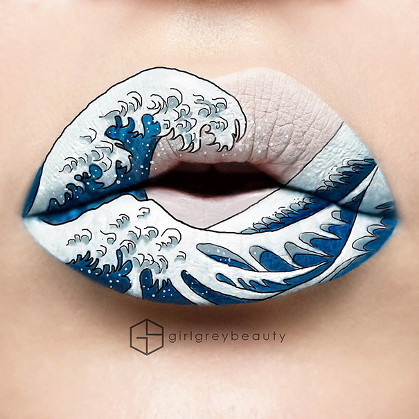 605x605 Makeup Artists Makes Incredible Art Out Of Her Lips - Makeup Artist Drawing