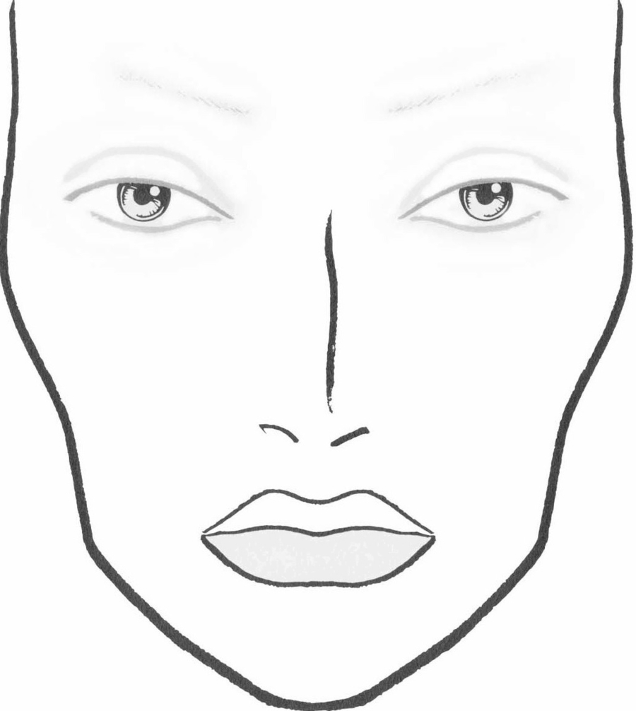 900x1006 Makeup Drawing Artists - Makeup Artist Drawing