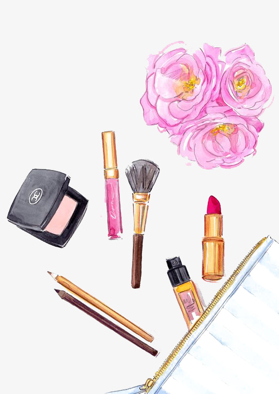564x797 drawing cosmetics, cosmetic, foundation, makeup brush png image - Makeup Brush Drawing