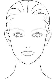 233x330 blank makeup face chart template beauty in makeup face - Makeup Drawing Template