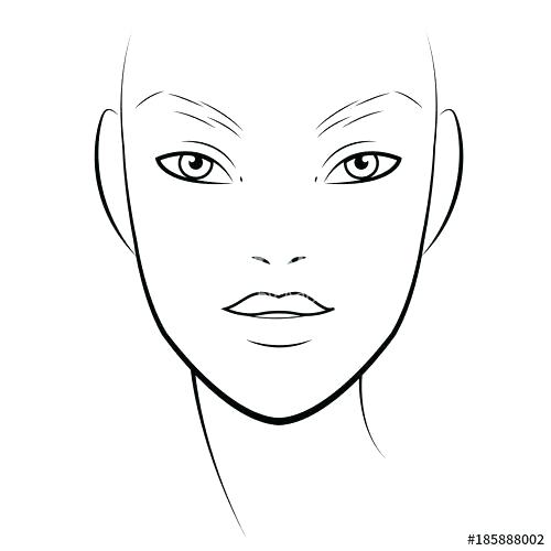 Makeup Drawing Template at PaintingValley.com | Explore collection of ...