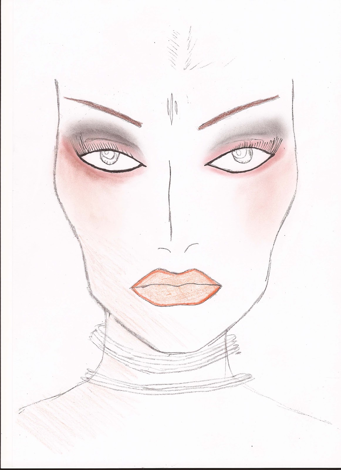 1162x1600 preparation for a makeup job template drawing chanel ambrose - Makeup Drawing Template