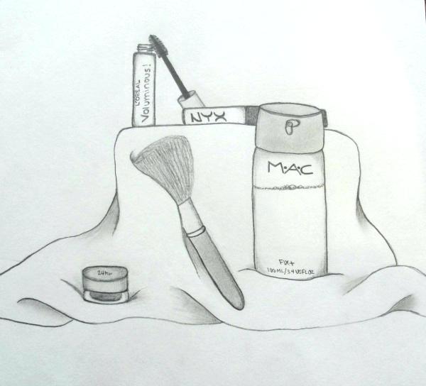 600x544 makeup drawings cosmetic drawing and eye step - Makeup Drawings