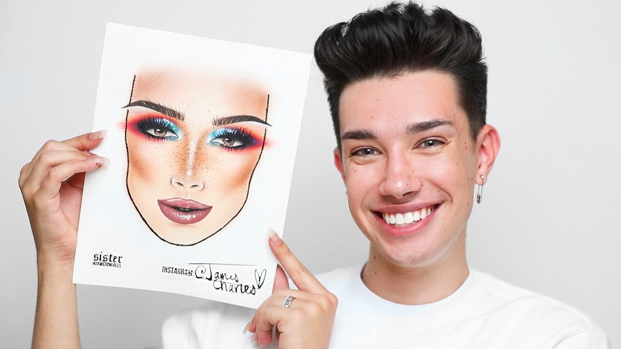 1280x720 drawing myself with makeup! - Makeup Drawings