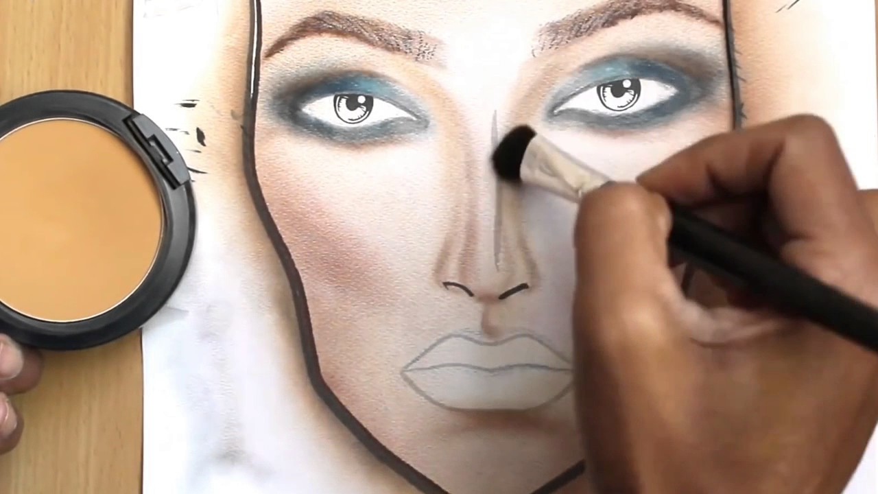 1280x720 How To Make A Makeup Face Chart Face Drawing - Makeup Face Drawing