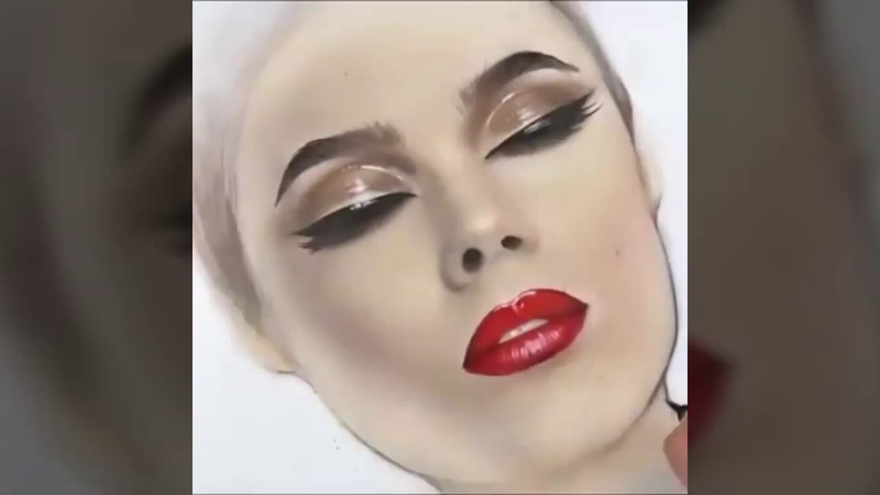 1280x720 Makeup Drawing Best Cars - Makeup Face Drawing