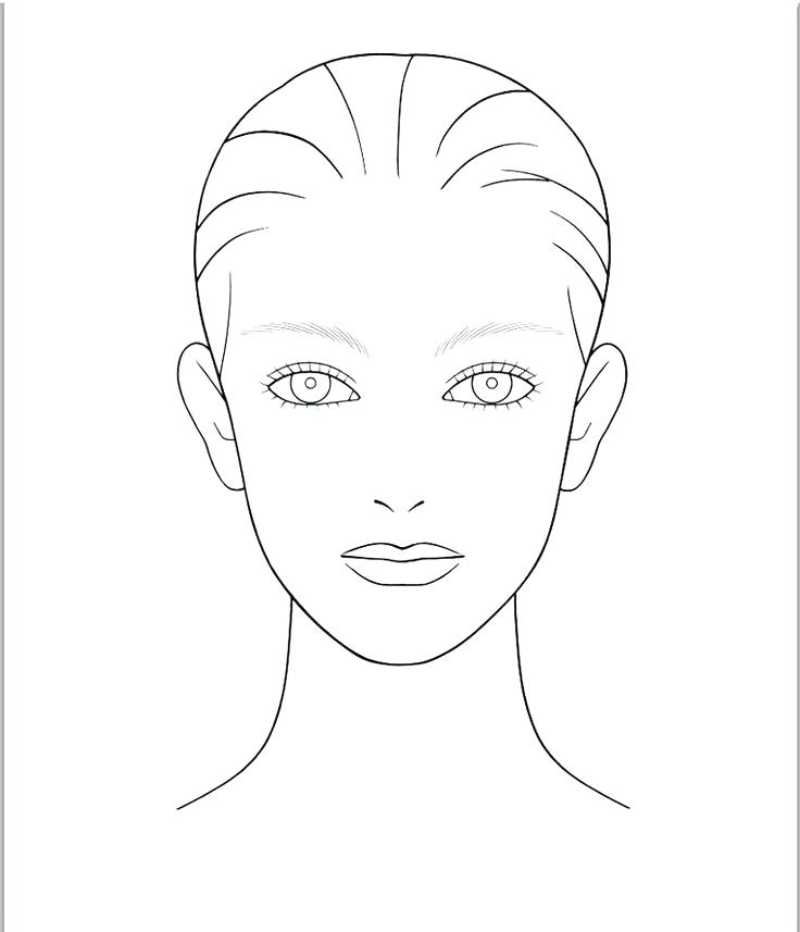 Makeup Face Drawing at PaintingValley.com | Explore collection of ...