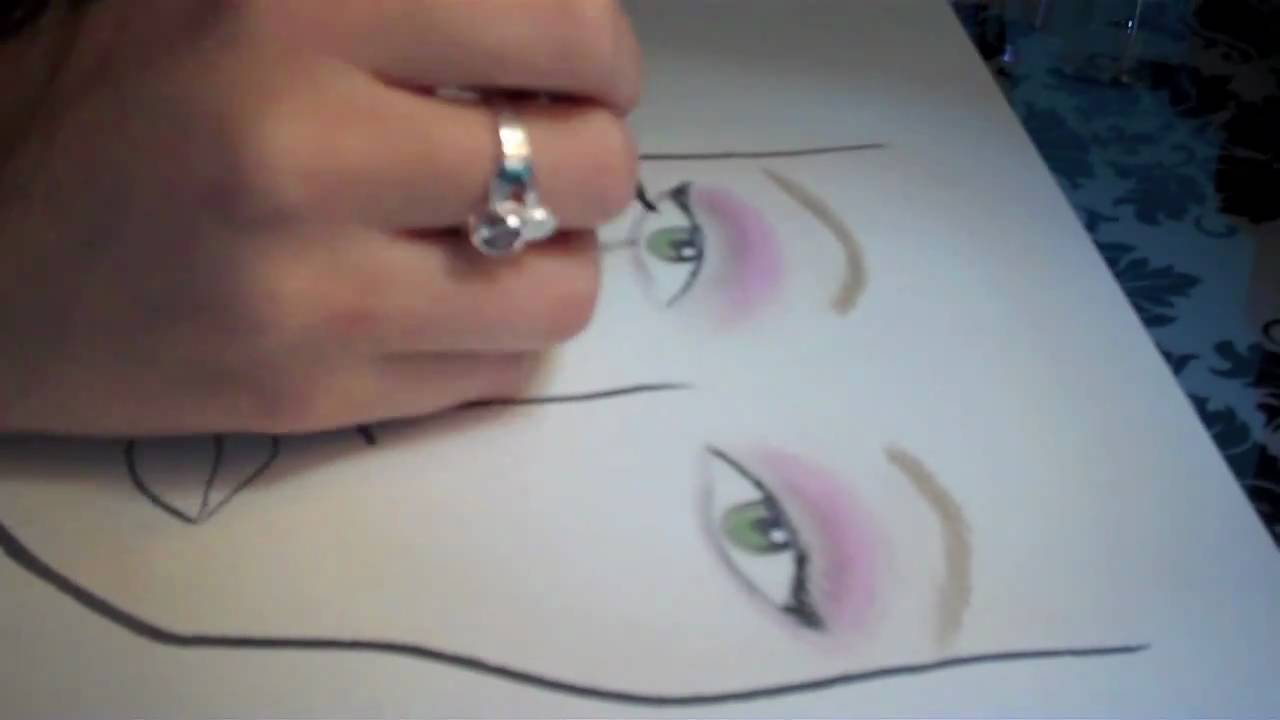 1280x720 Making A Makeup Face Chart - Makeup Face Drawing