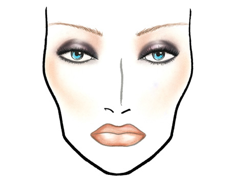 457x350 Drawn Makeup Face Clip Art - Makeup Face Drawing