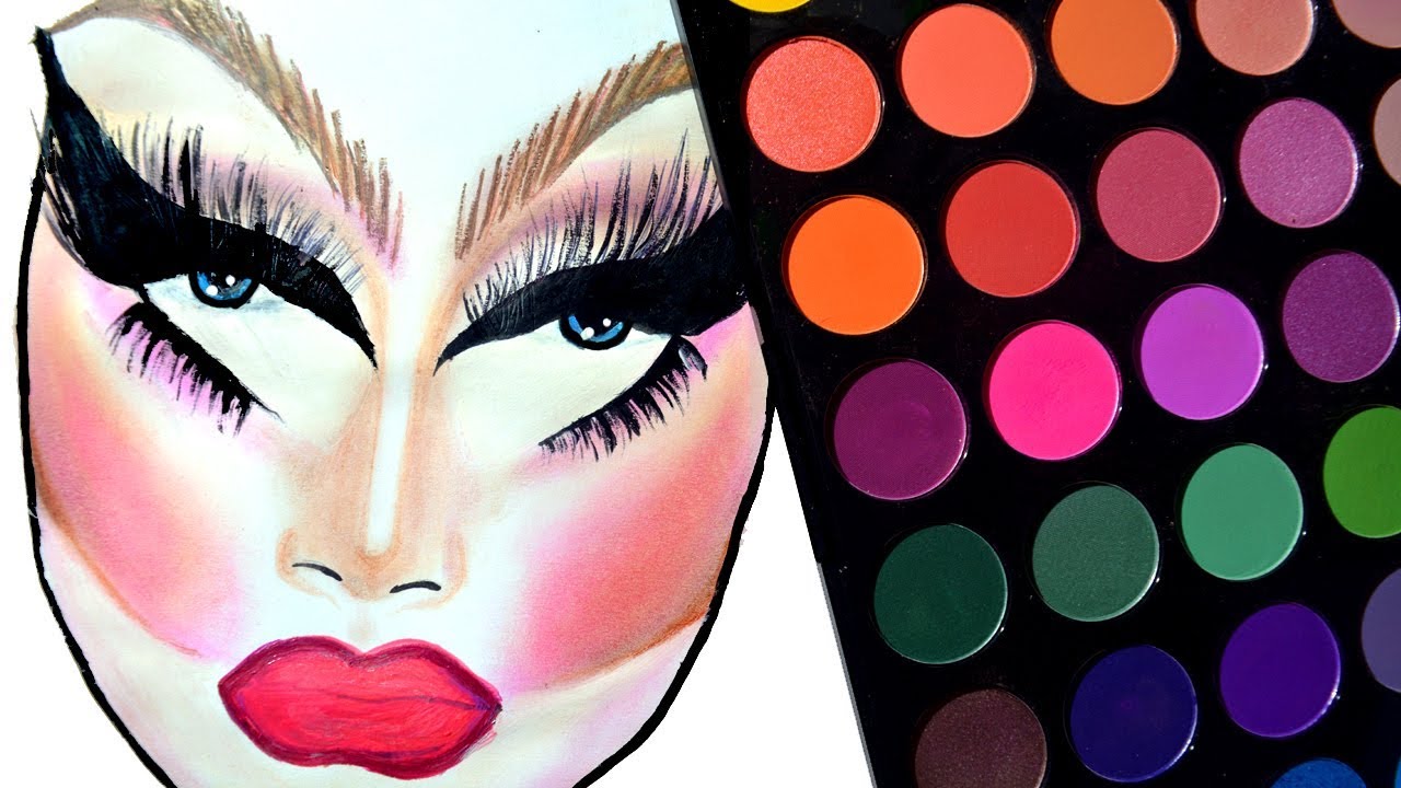 1280x720 drawing trixie mattel using only makeup products - Makeup Products Drawing