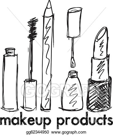 395x470 makeup kit products clipart drawing - Makeup Products Drawing