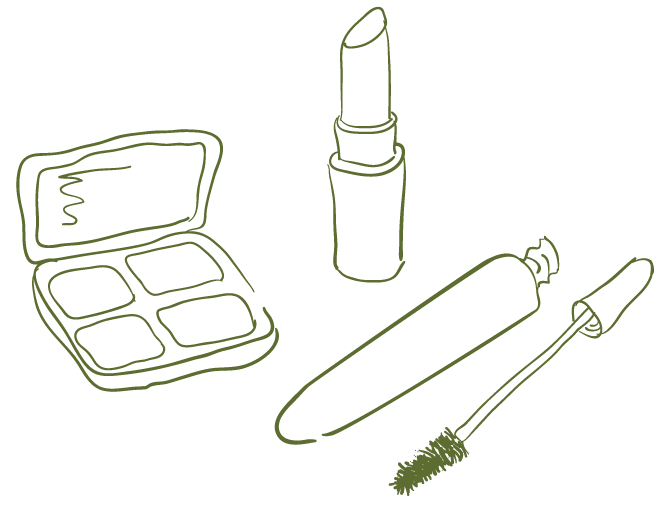 661x518 Collection Of Free Makeup Drawing Outline Download On Ui Ex - Makeup Products Drawing