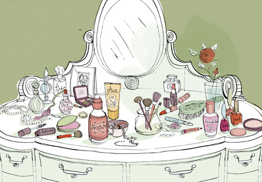 520x362 Mirror Table Discovered - Makeup Vanity Drawing