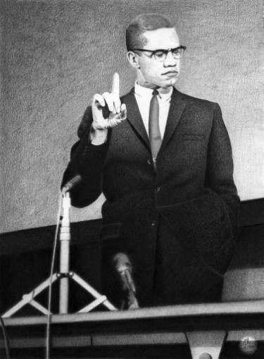 375x509 Malcolm X Drawing - Malcolm X Drawing