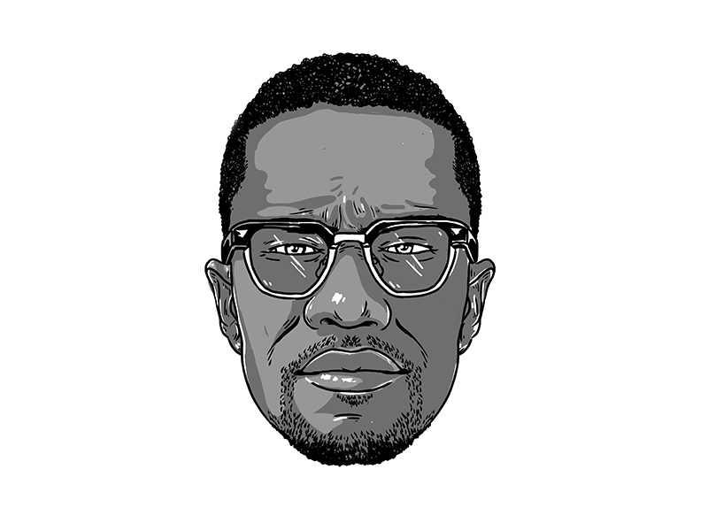 800x600 Malcolm X - Malcolm X Drawing