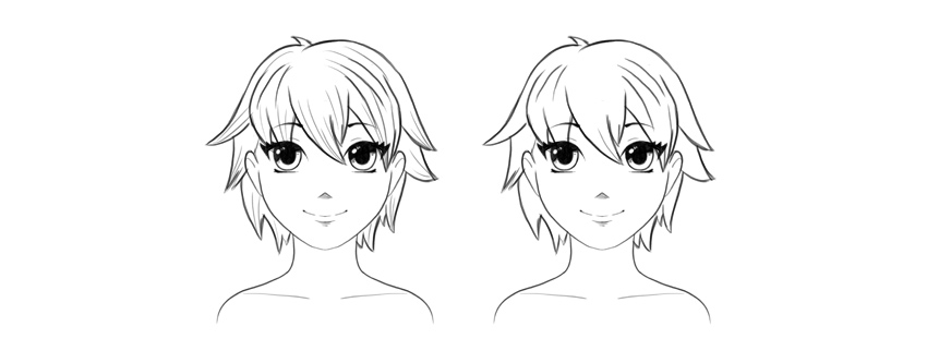 850x333 How To Draw Anime Hair - Male Anime Hairstyles Drawing