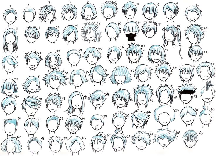 Male Anime Hairstyles Drawing at Explore