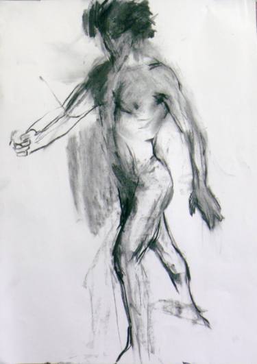 375x531 Male Body Study Drawing - Male Body Drawing