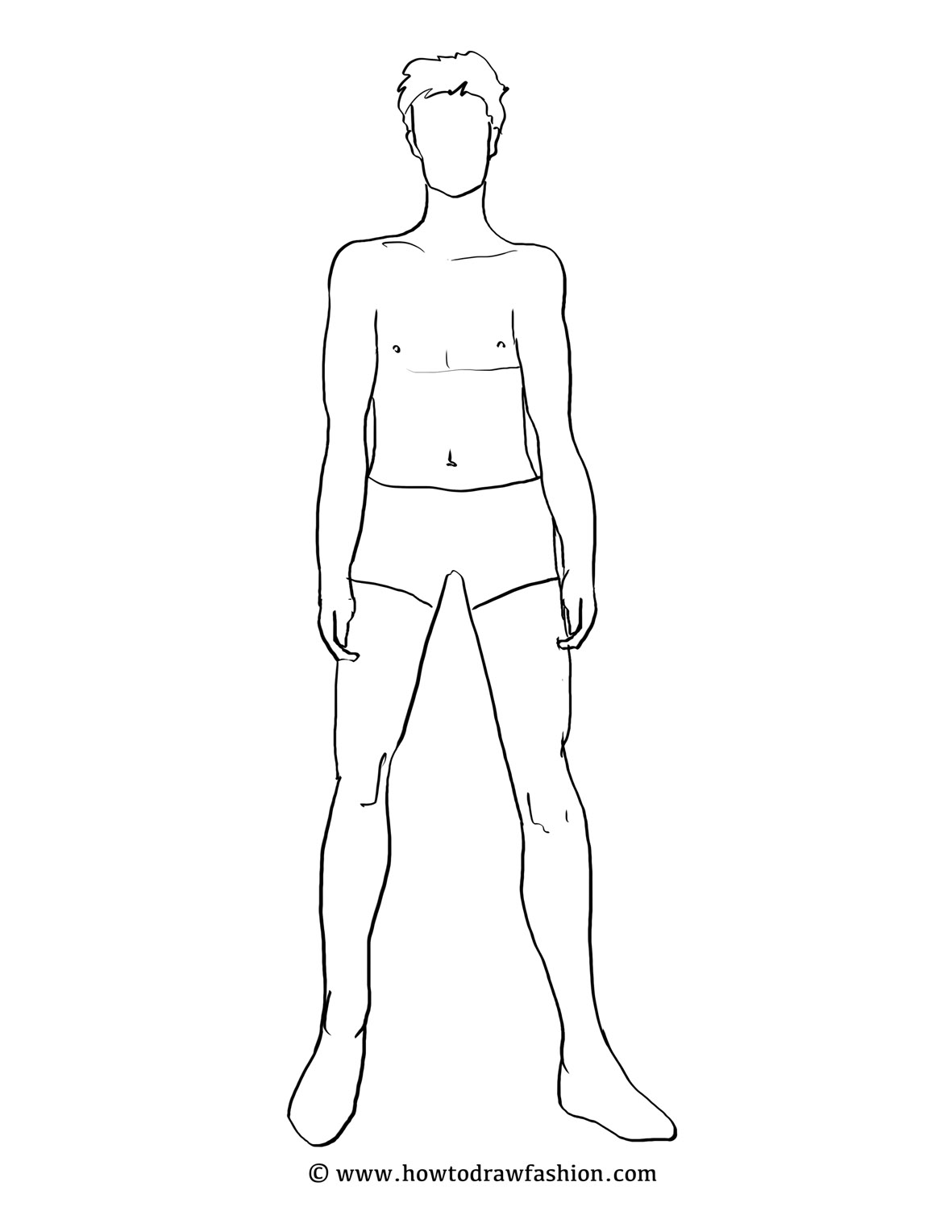 Male Body Drawing Template at Explore collection