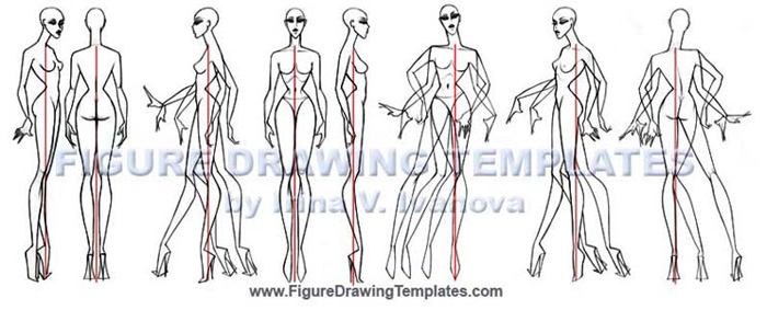 700x283 How To Draw Female Figure With Figure Drawing Templates - Male Body Drawing Template