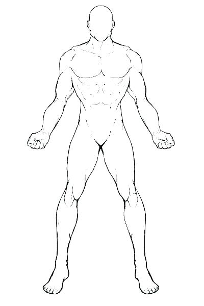 Poses Male Body Drawing Template - flow chart