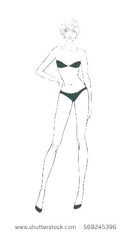 267x470 Blank Fashion Model Template Male Figure Drawing Templates Sketch - Male Body Drawing Template